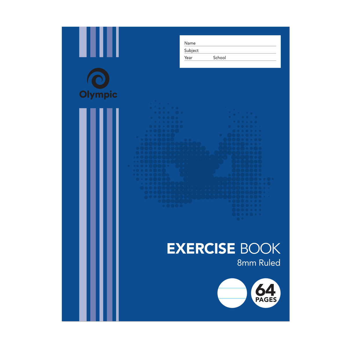 Exercise Book 225x175mm 8mm Ruled 64 pg