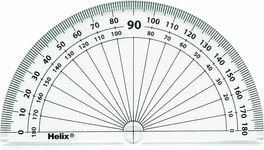 Protractor 180 degrees 10cm