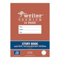Writer Premium Story Book 64pg Top 1/2 plain - Bottom 1/2 18mm solid ruled + margin