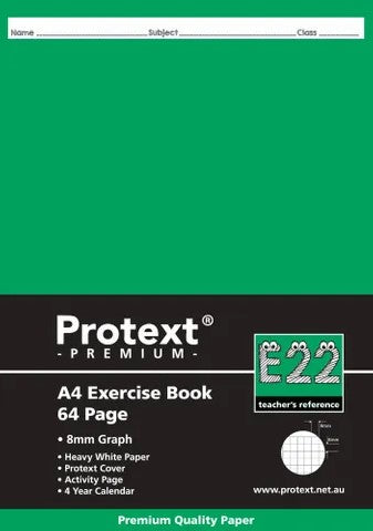 Exercise Book A4 Grid 8mm 64 pg