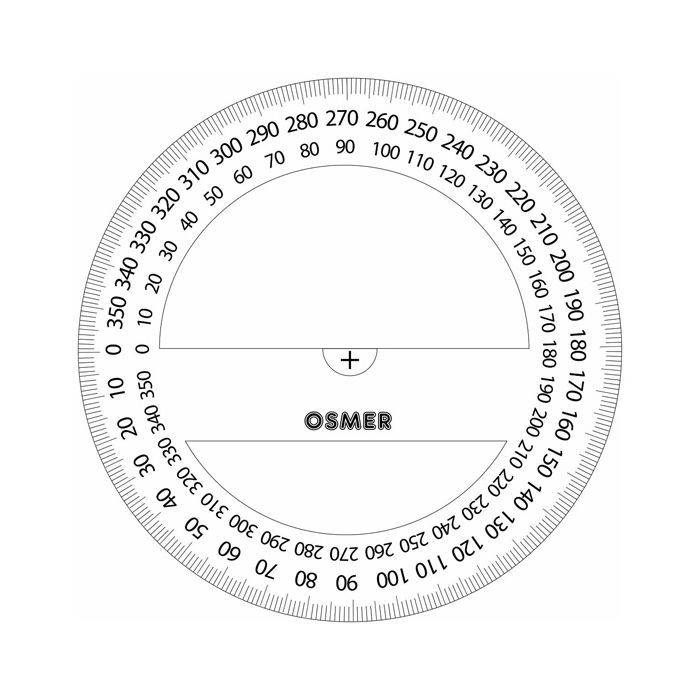 Protractor 360 degrees 10cm